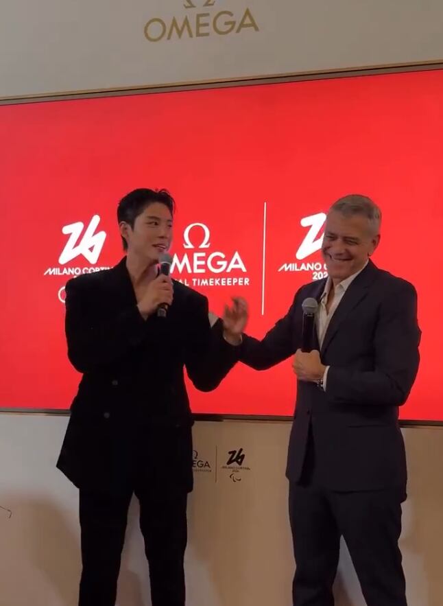 Clooney on Park Bo-gum’s Looks: Omega Event Banter