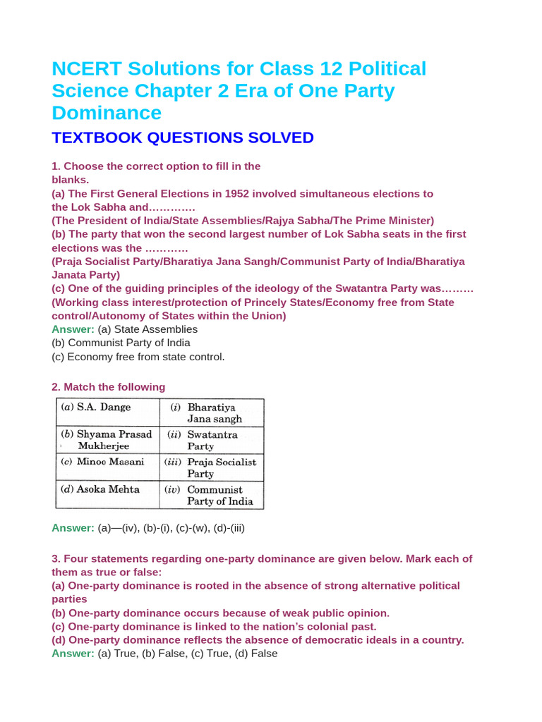 No Party Dominance When Executive Power Rises