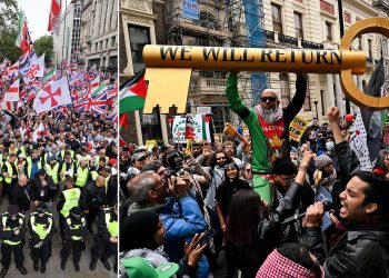 After 80,000 clash in London: 43 arrested, peace maintained
