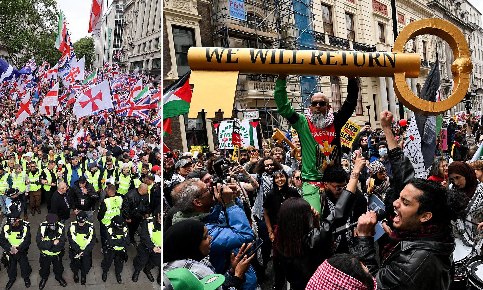 80,000 Rally in London: 43 Arrested as Police Maintain Order